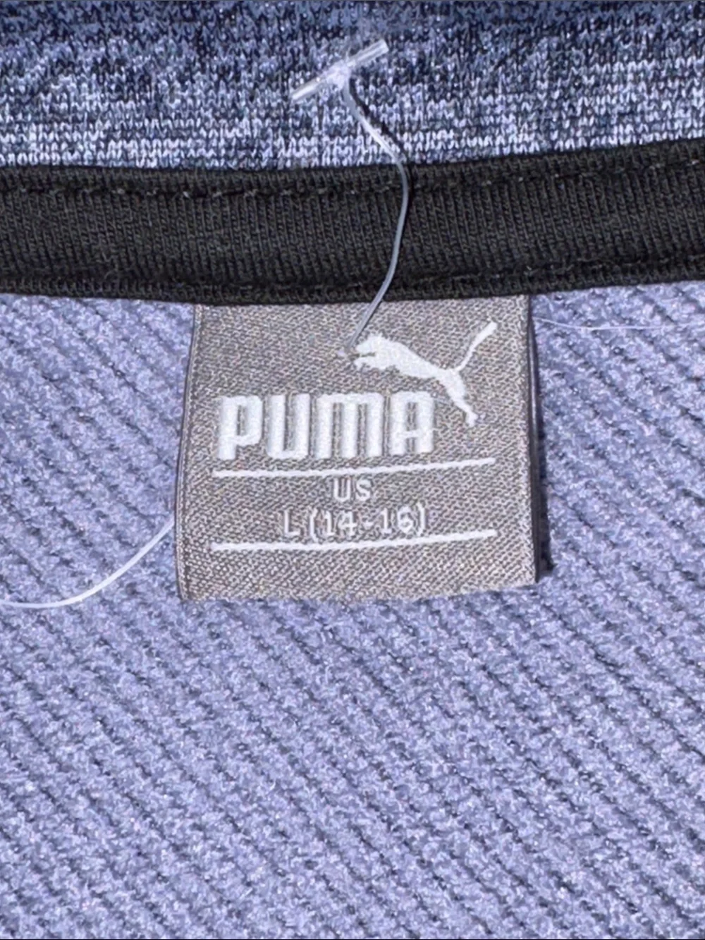 Puma Boys Zip-Front Sweatshirt top - White, Heather Gray, Heather Blue Large 14